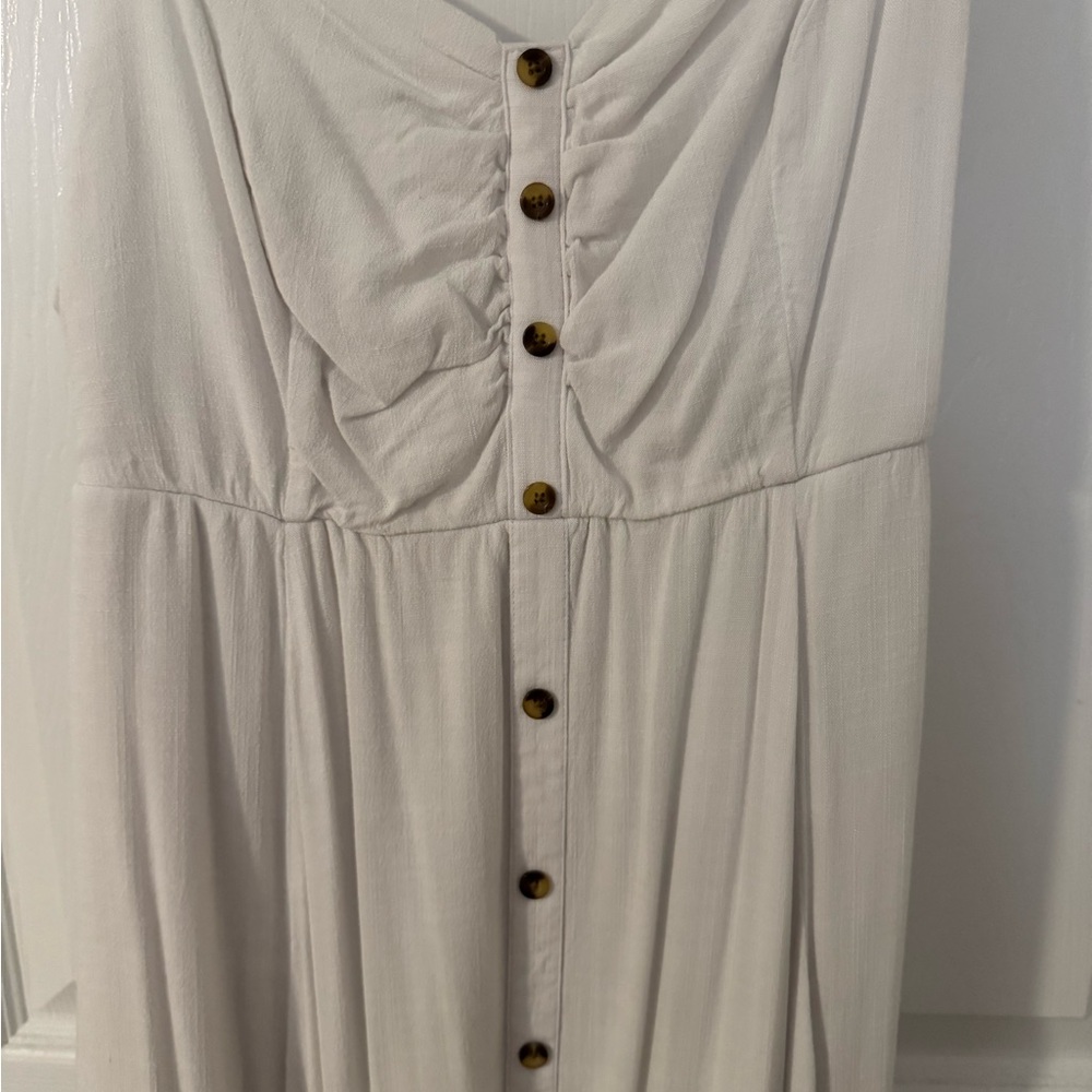 Torrid Midi Textured Woven Button-Front Dress - Picture 4 of 8
